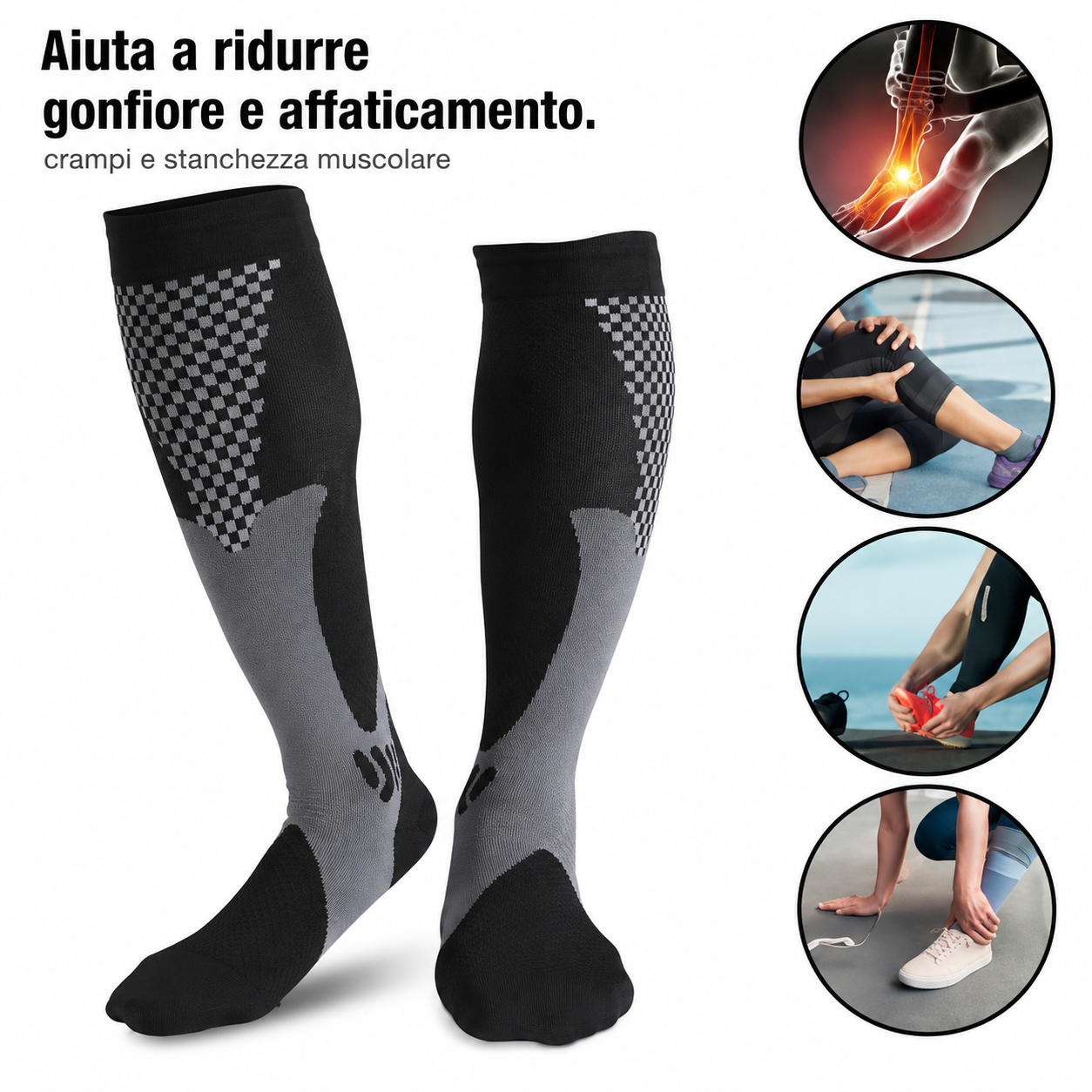 FlowStep™ | Calze a Compressione Graduata Premium per Gambe Leggere e Comfort Quotidiano