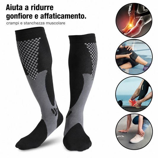 FlowStep™ | Calze a Compressione Graduata Premium per Gambe Leggere e Comfort Quotidiano
