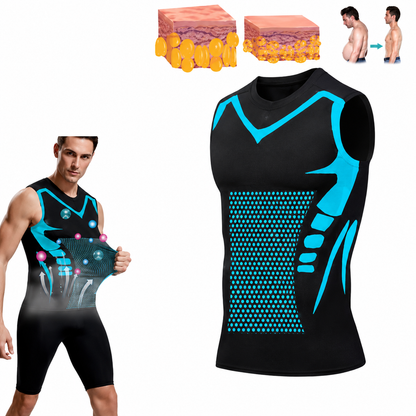 Body Shaper Uomo VELLURE™ – Canotta Modellante Effetto Silhouette con Tessuto Ice Silk Traspirante