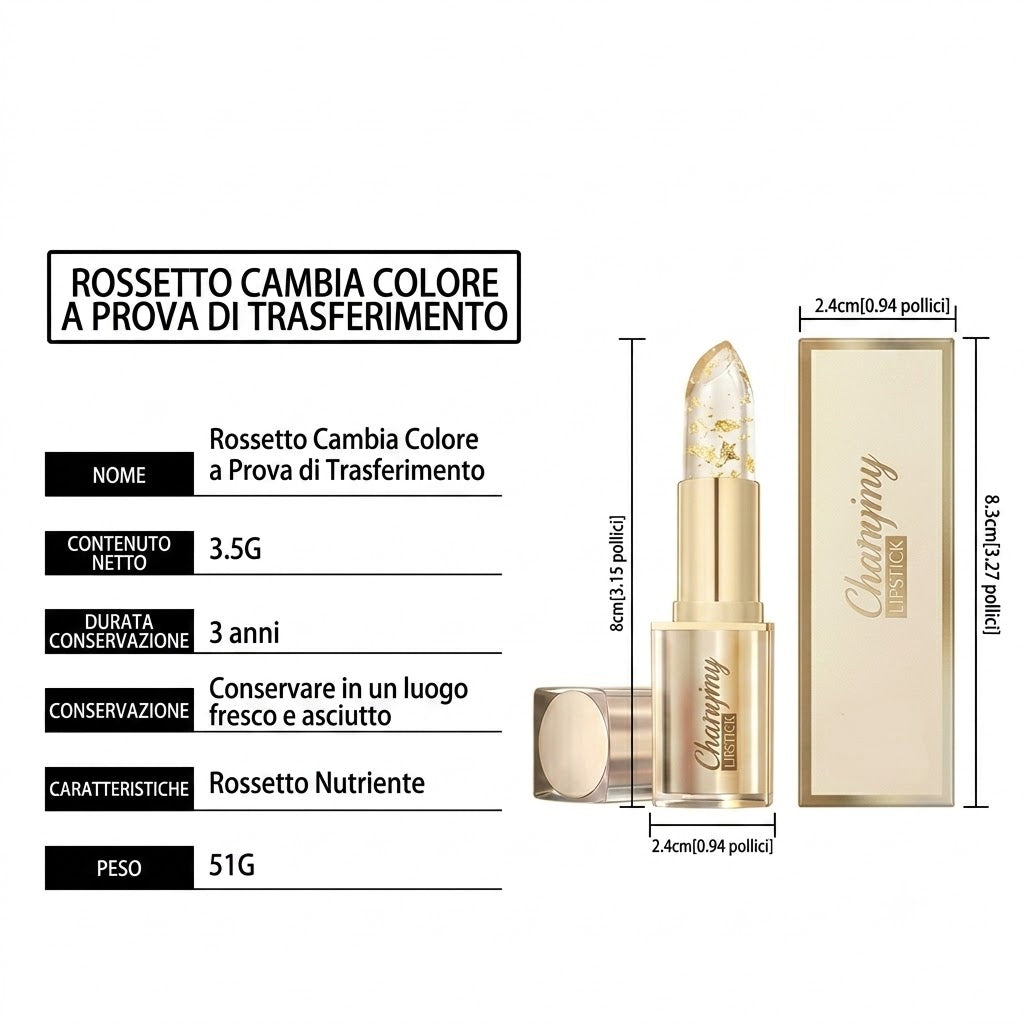 ✨ Golden Magic Lip Balm – Colore Unico, Labbra Morbide e Idratate 💋