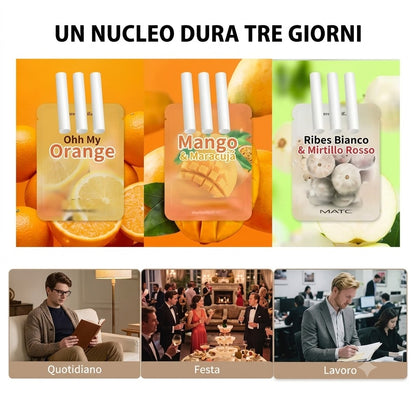 Bastone per smettere di fumare senza nicotina Inalatore in legno di noce naturale con capsule di olio essenziale Aiuto per l'aromaterapia per il sollievo dall'ansia