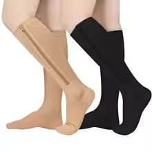 Calze a Compressione con Zip 20-30 mmHg – Comfort Professionale, Gambe Leggere Tutto il Giorno