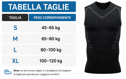 Body Shaper Uomo VELLURE™ – Canotta Modellante Effetto Silhouette con Tessuto Ice Silk Traspirante
