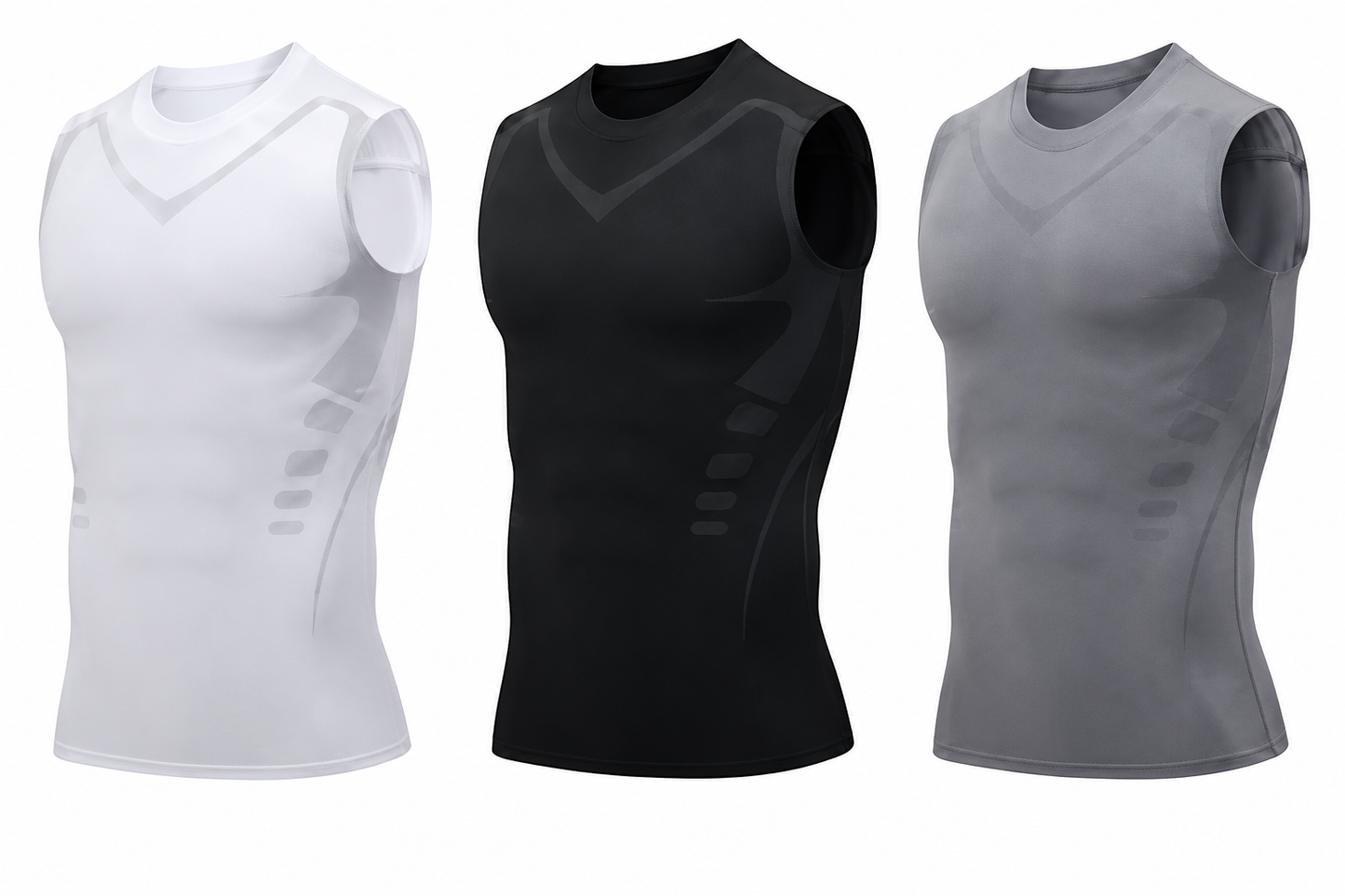 Body Shaper Uomo VELLURE™ – Canotta Modellante Effetto Silhouette con Tessuto Ice Silk Traspirante