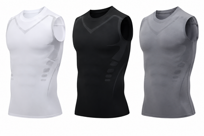 Body Shaper Uomo VELLURE™ – Canotta Modellante Effetto Silhouette con Tessuto Ice Silk Traspirante