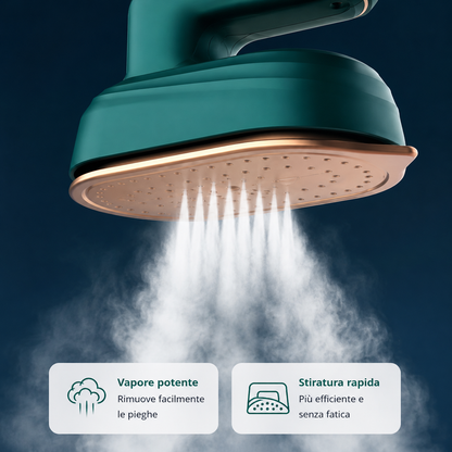 SteamPress™ Pro | Ferro da Stiro Portatile a Vapore 2 in 1 – Riscaldamento Rapido in 20 Secondi, Compatto e Potente
