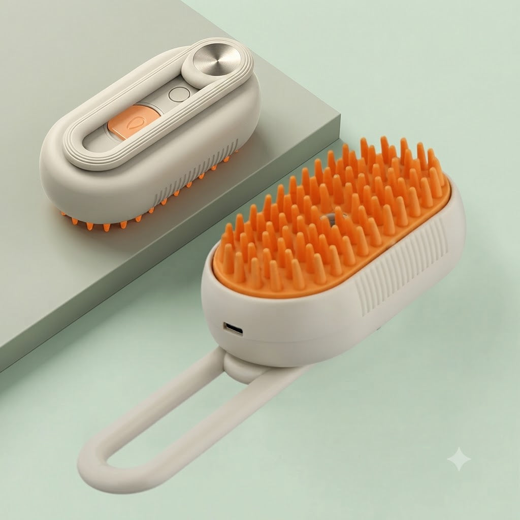 PetSpa Vapor™ - Spazzola Multifunzione a Vapore per Pelo Pulito