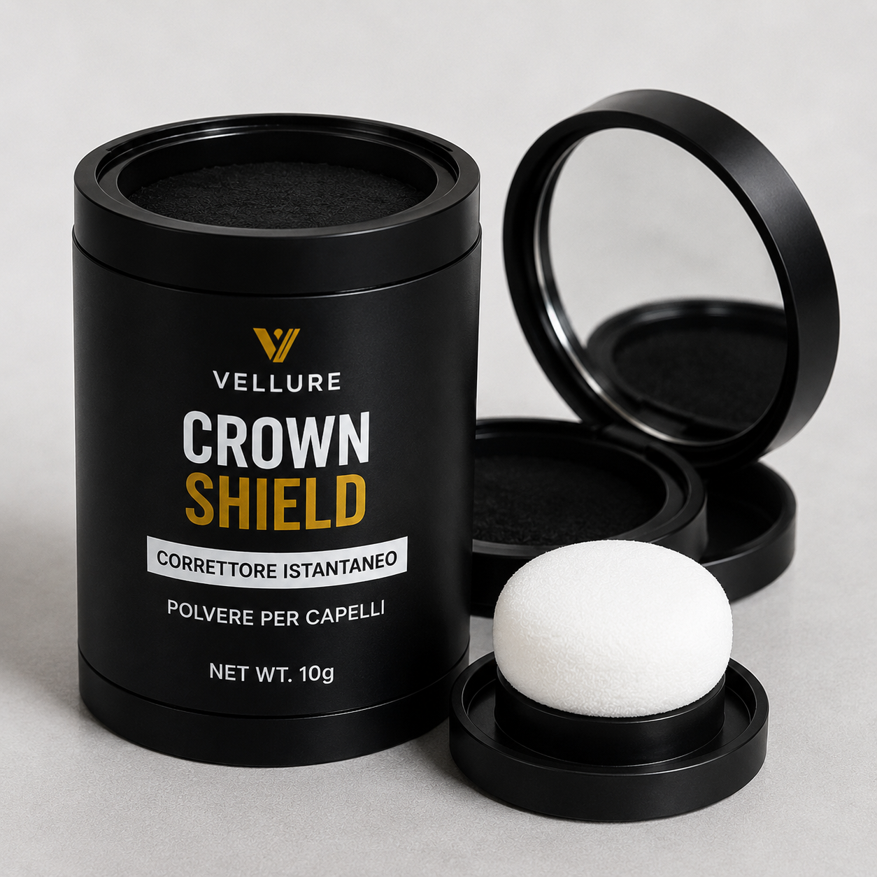 🔥 CROWN SHIELD™ | Copertura Istantanea per Capelli Diradati e Capelli Bianchi – Effetto Folto Naturale in Pochi Secondi