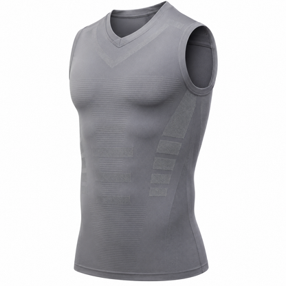 Body Shaper Uomo VELLURE™ – Canotta Modellante Effetto Silhouette con Tessuto Ice Silk Traspirante
