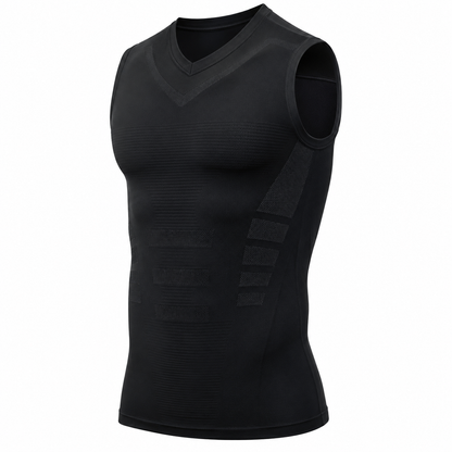 Body Shaper Uomo VELLURE™ – Canotta Modellante Effetto Silhouette con Tessuto Ice Silk Traspirante